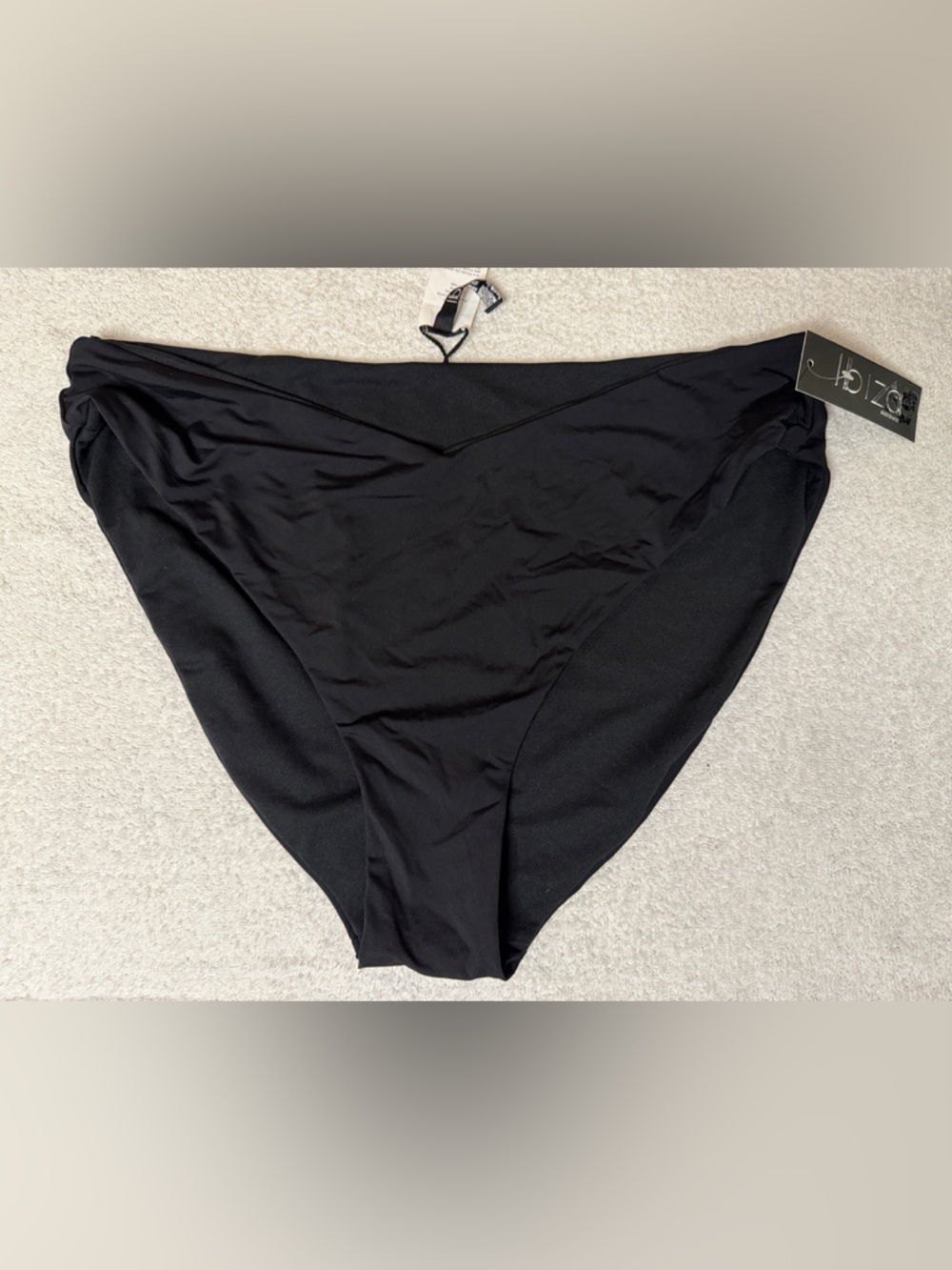 NWT IBIZA High Waist V-Front Bikini Bottom Lined Beach Swim Vacation Classic